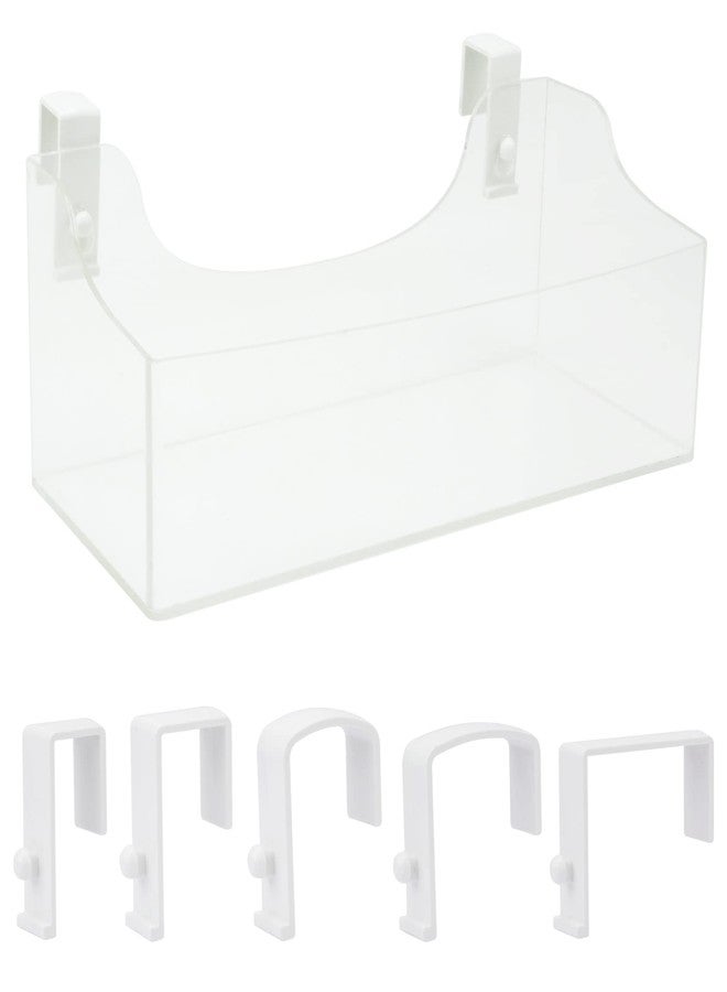 MATIMASU Acrylic Hanging Bedside Shelf - Multiple Purpose Bedside Caddy For Bed/Bunk Bed,Cubical Wall Shelf Storage Organizer File Holder For Home Office(Clear) - Image 1